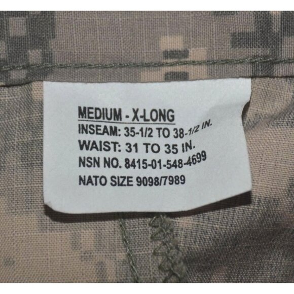 NWT Defender M Army Combat Uniform Pants Digital Camo Mens Medium Extra Long FR - Picture 11 of 13